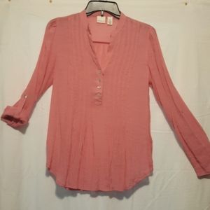 Pink Pleated Blouse